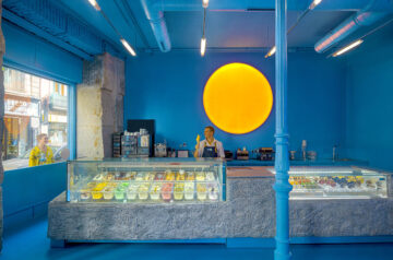 Ice Cream Shop By SOLAR And Marta Jarabo Translates Historical Layers With Intense Blue Interior