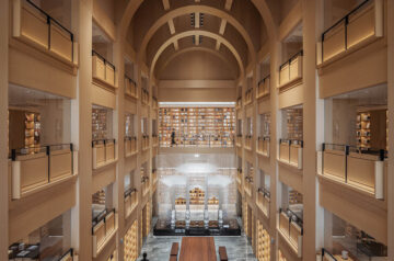 Zikawei Library Features A Spacious Atrium With Deep Alcoves Inspired By Chinese Trousseau Box