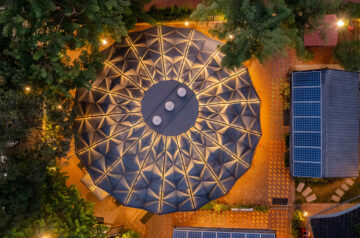Andblack Design Studio Built Tesselated Conic-Shaped Theater In Ahmedabad