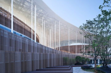 UAD Completes Sports Cultural Center With White Slender Columns In China