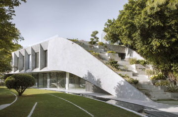 Sweeping Concrete Roof Terrace Forms Private Villa By Studio Symbiosis In India