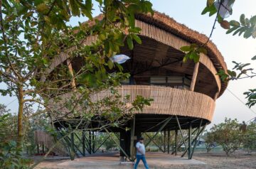 Elevated Bamboo Weekend Retreat By Abin Design Studio Captures Tranquil Views In Rural Farmland