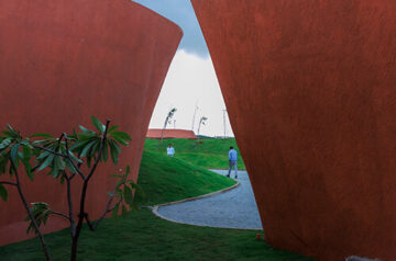 The undulating architecture of sP+A’s hampi art labs in india is set to welcome visitors soon