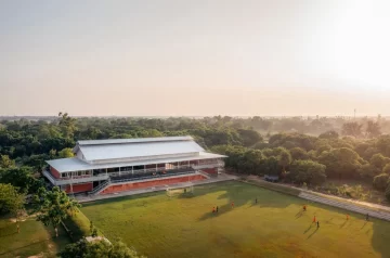 Sga-studio crafts educational center in india using repurposed materials