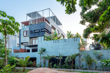 Sona reddy animates brutalist home with breeze blocks and geometric openings in Hyderabad